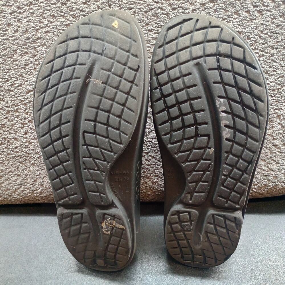 OOFOS OOahh Recovery Slides Black Unisex Sandals Size M6 W8 Orthopedic - Picture 7 of 7
